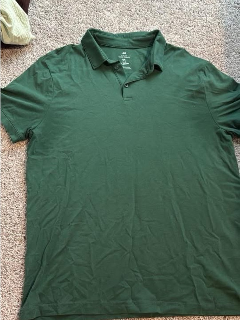 H&M Men's Polo Shirt - Forest Green